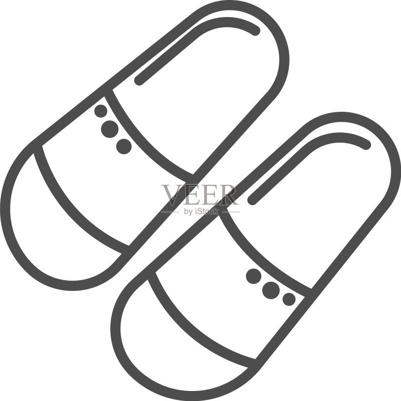 拖鞋图标标志设计模板图标素材