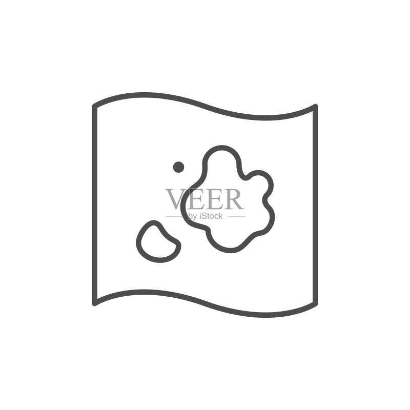带污渍的卫生纸线条图标图标素材