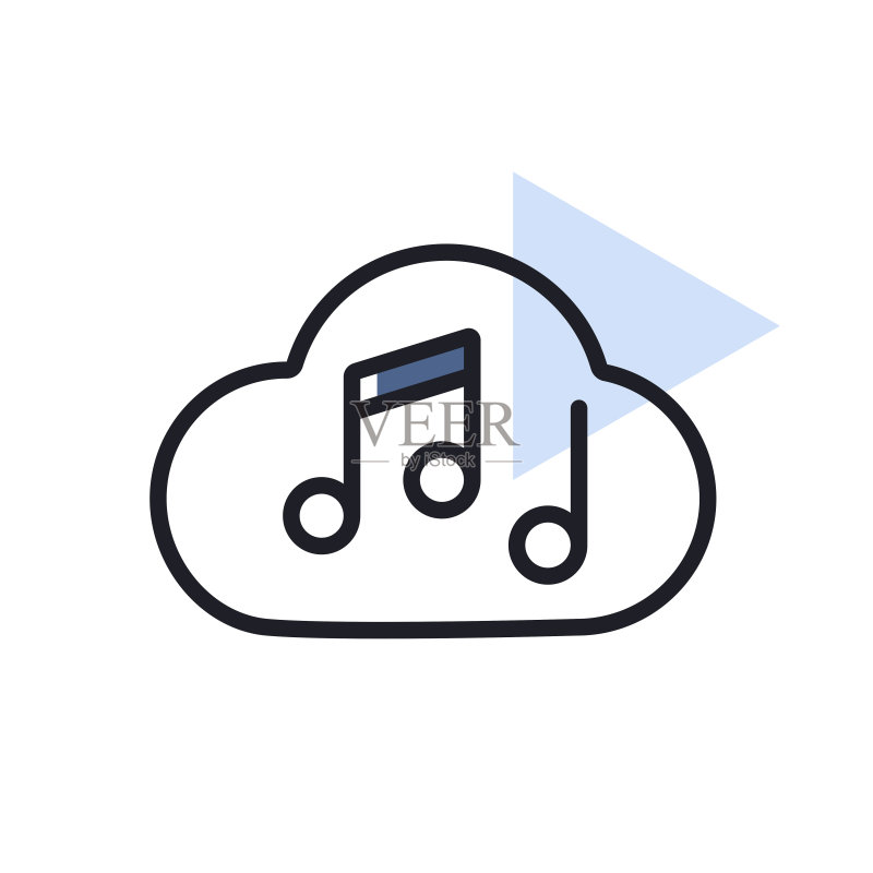 音符云声音矢量图标图标素材