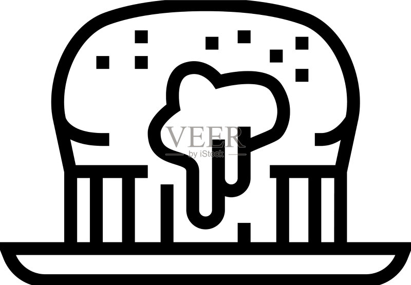甜点巧克力线条图标图标素材