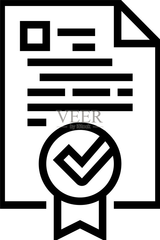 文档质量线条图标图标素材