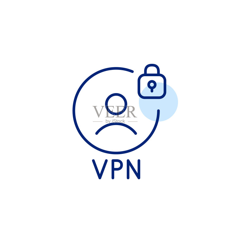安全VPN用户资料(像素完美,可编辑描边线条图标)图标素材