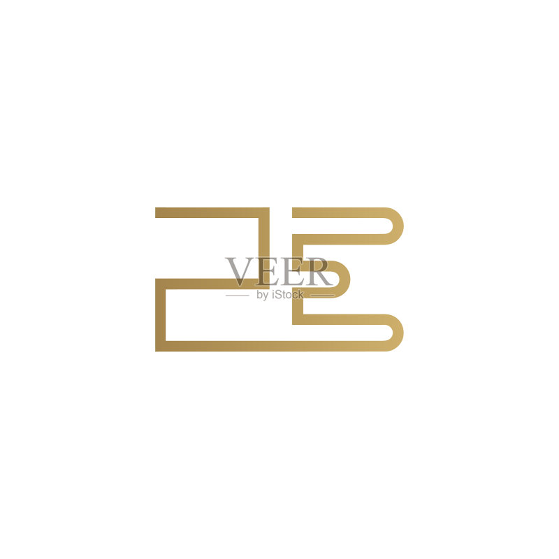字母缩写标志EZ ZE E和Z图标素材