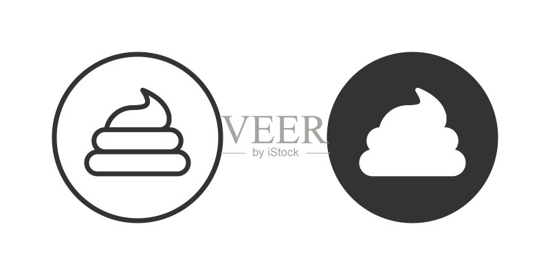 粪便图标。一堆粪便。矢量图。图标素材