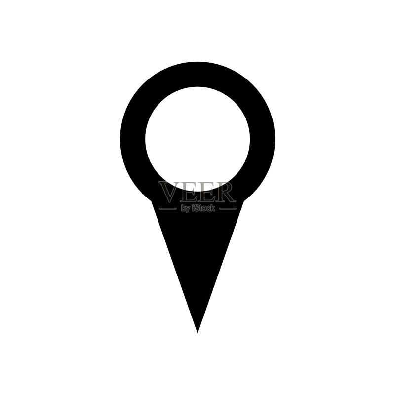 黑色地图图钉图标图标素材