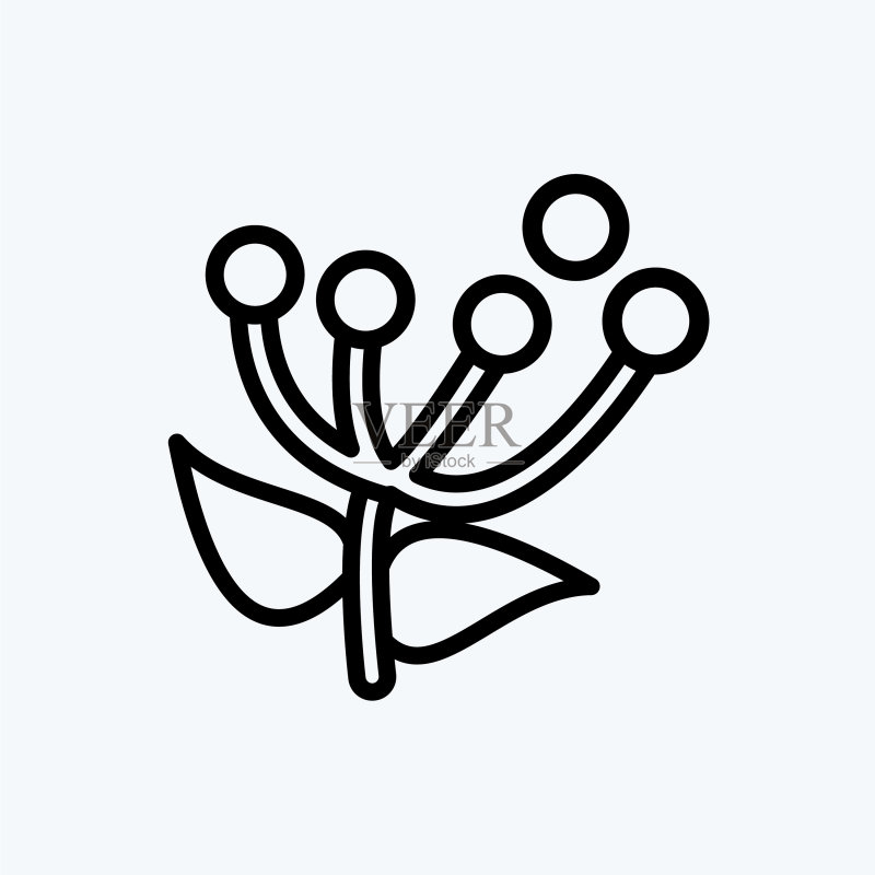 适用于养蜂场的花粉图标(线条风格)图标素材