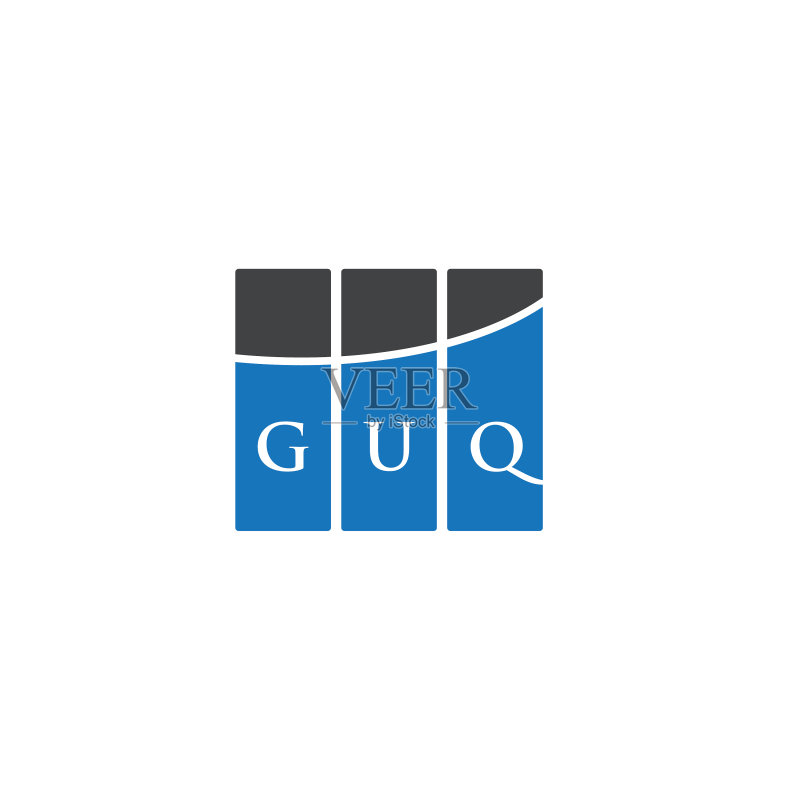 白色背景上的guq字母logo设计guq图标素材