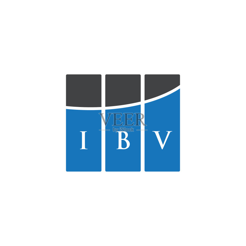 白色背景上的IBV字母标志设计图标素材