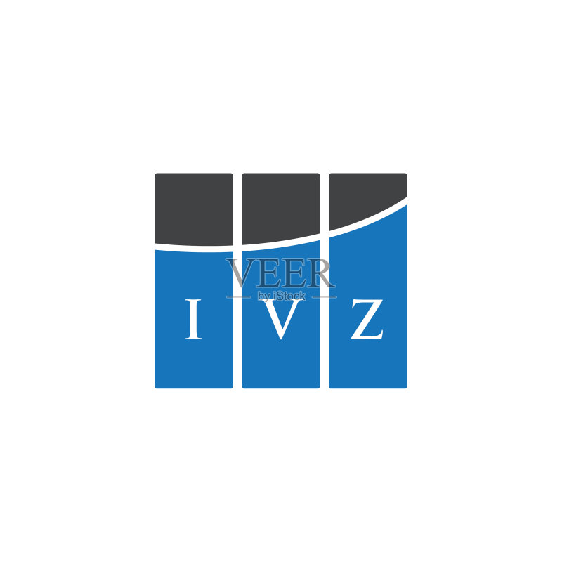 白色背景上的IVZ字母logo设计图标素材