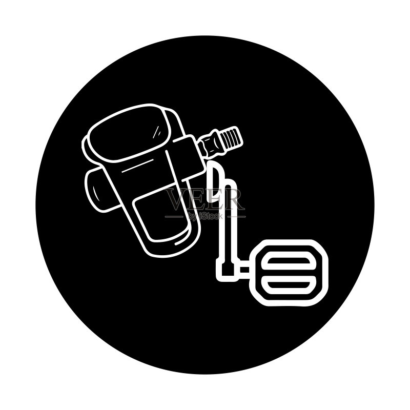 自行车组件或骑行者脚踏图标图标素材