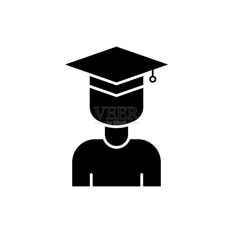 学生图标教育实体字形图标风格图标素材