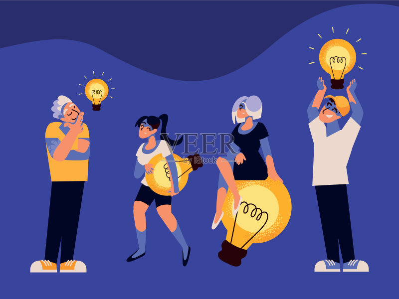 人物创意套装图标素材