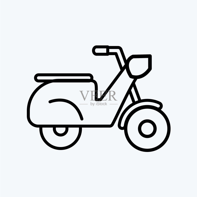 适用于教育符号的滑板车图标图标素材