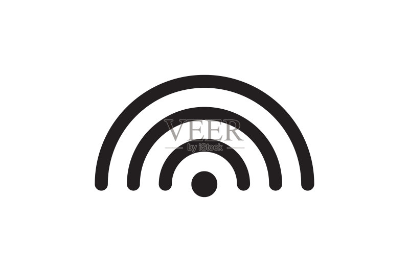 Wi-Fi信号连接无线网络图标素材