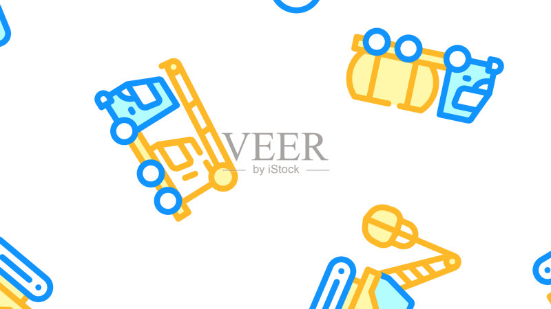 建筑车辆图标集合图标素材