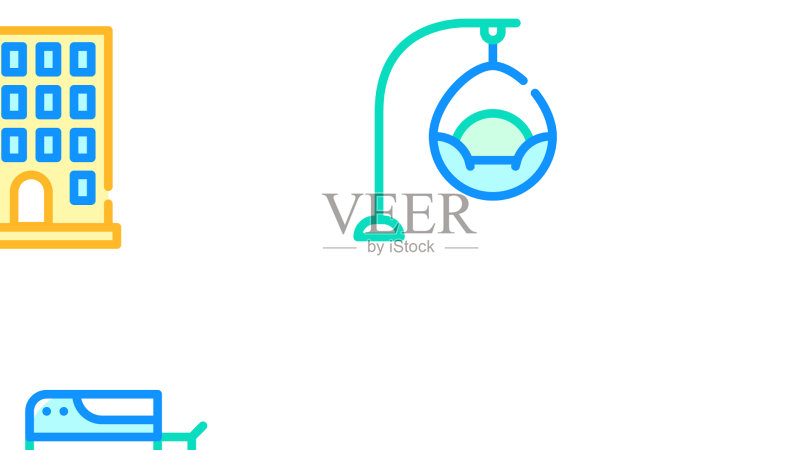 联合办公工作场所图标集图标素材