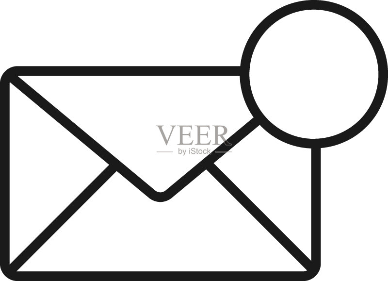 邮政和信件单色标志,适用于网站、应用程序、商店等矢量图标图标素材