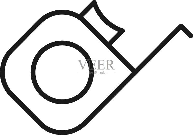 建筑与翻新概念矢量标志和可编辑笔触适用于商店、网站、banner和书籍建筑和翻新的卷尺线条图标图标素材