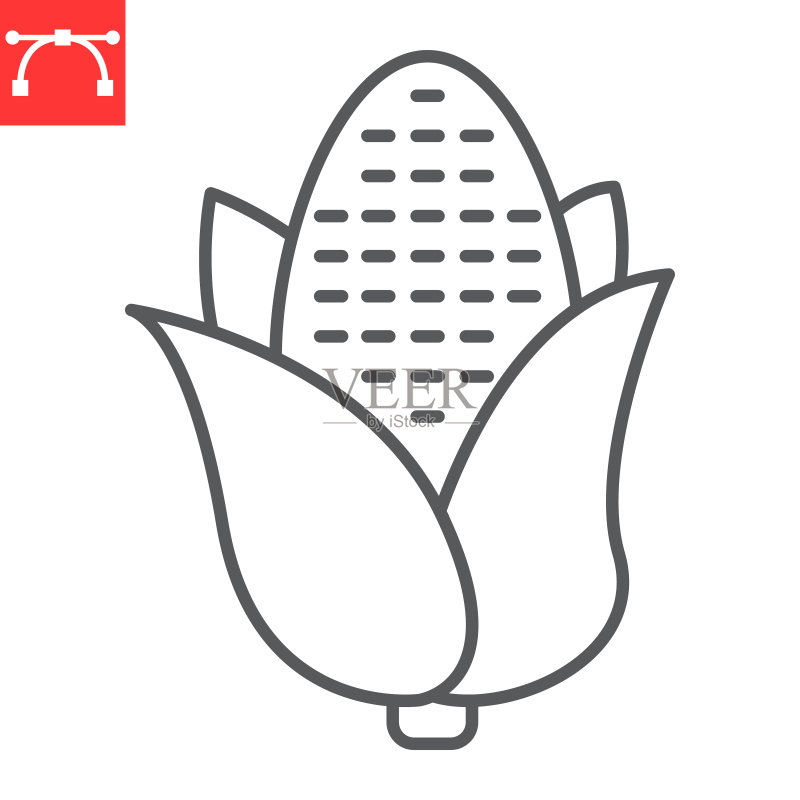 玉米线条图标图标素材