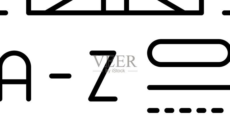 学习英语线性图标图标素材