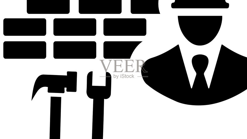 维护服务图标黑色图标素材