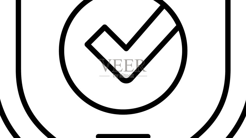 徽章品质线条图标图标素材