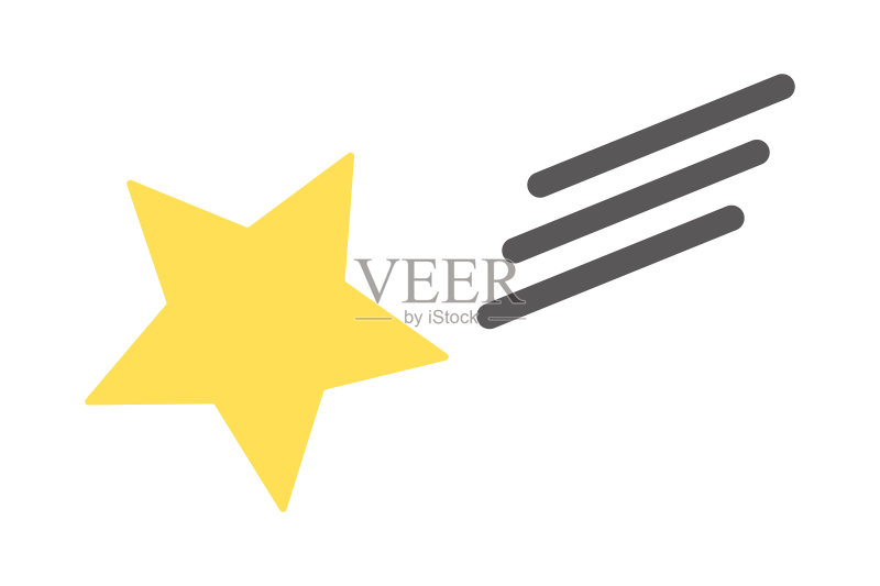 黄色流星图标素材