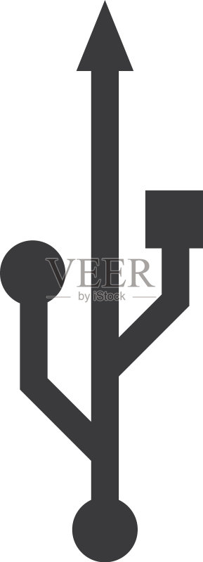 USB数据传输标志图标素材