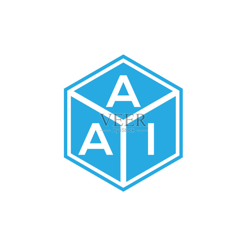 黑色背景上的AAI字母logo设计图标素材