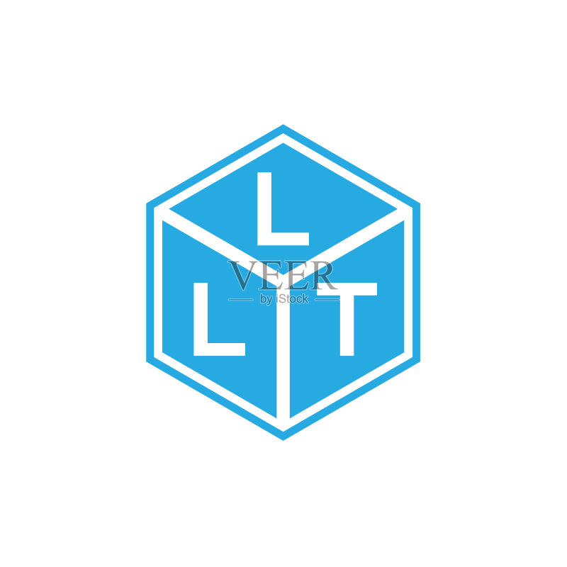 黑色背景上的LLT字母标志设计图标素材