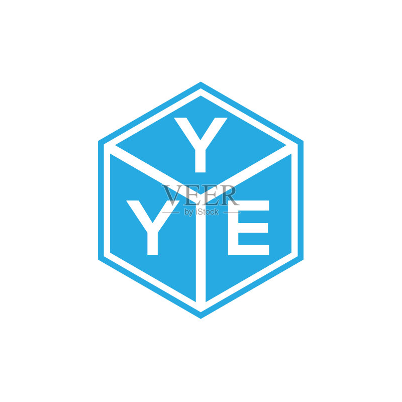 黑色背景YYE字母Logo设计图标素材