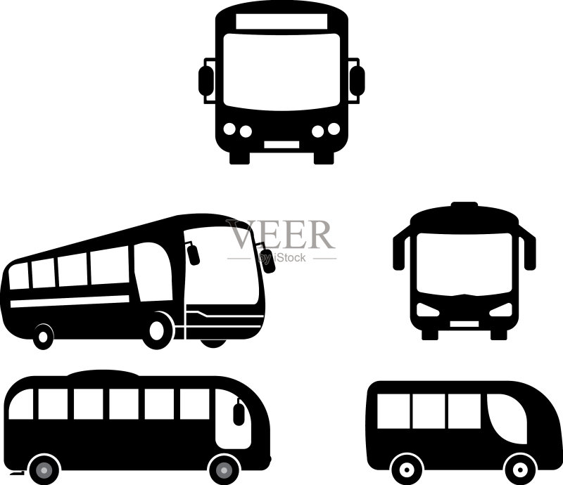公共汽车图标图标素材