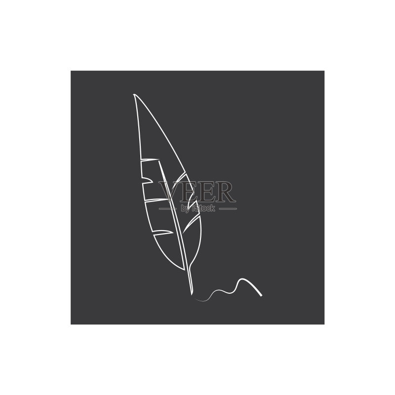 羽毛笔logo图标素材