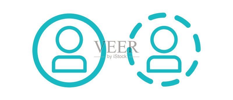 圆形用户图标(扁平简约风格)图标素材