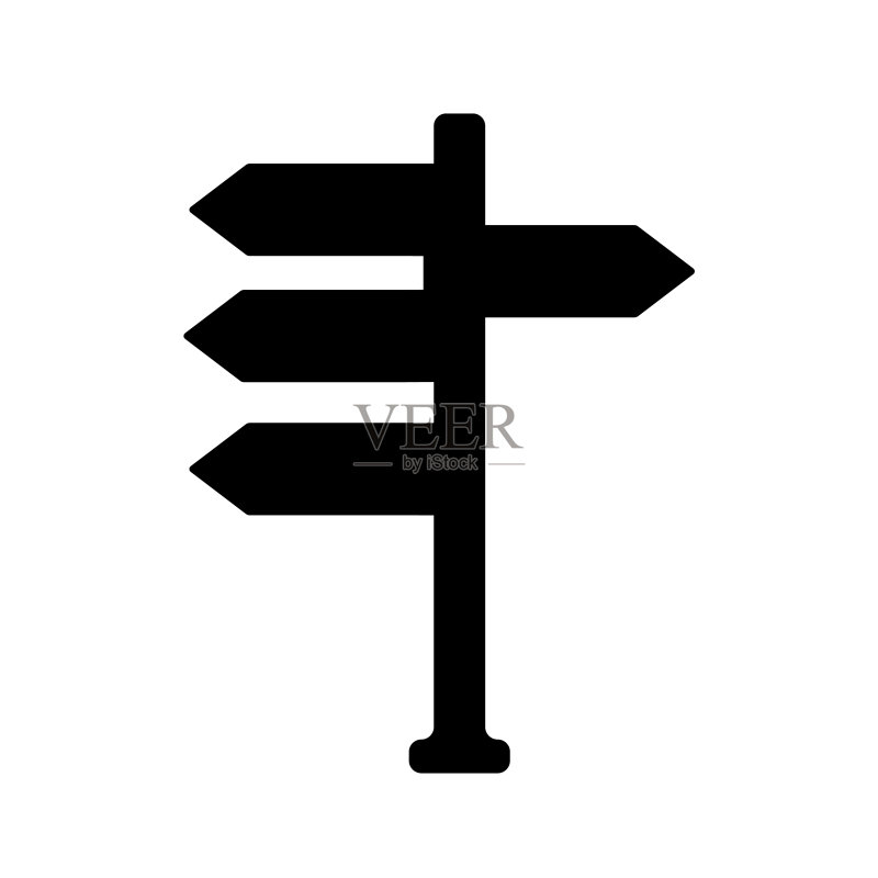 道路方向指示牌图标图标素材
