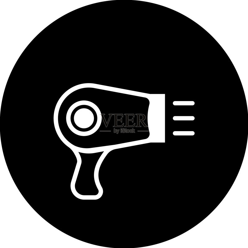 吹风机标志图标素材
