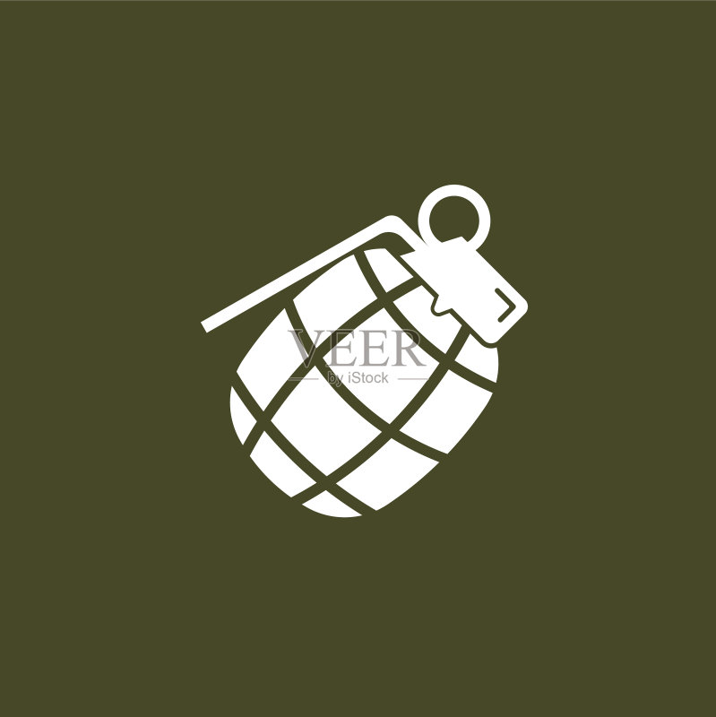 手榴弹标志图标素材