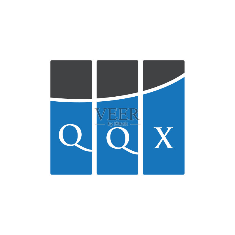 QQX字母logo设计,白色背景图标素材
