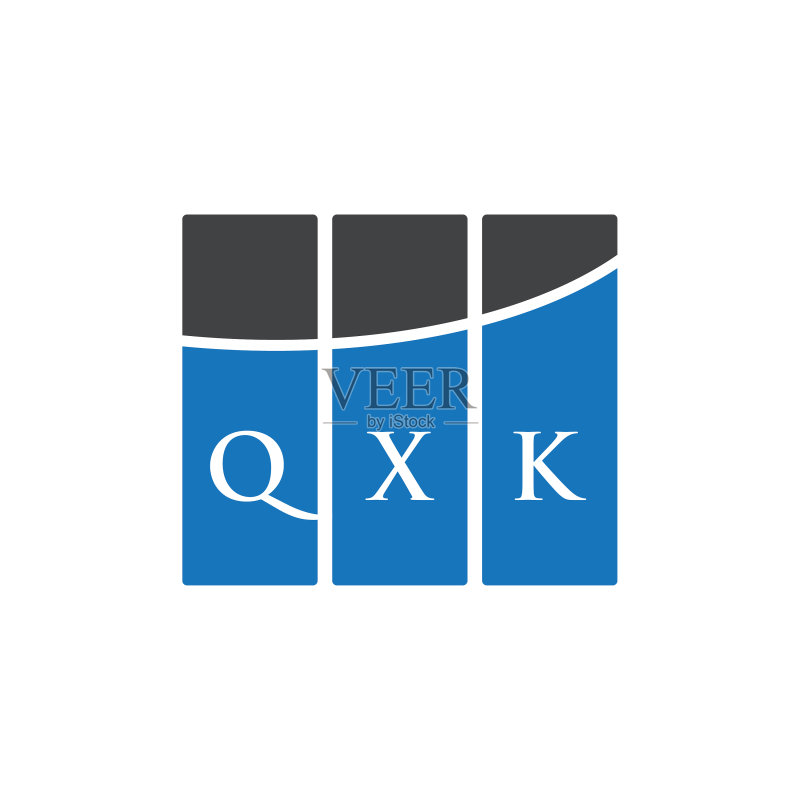 白色背景上的QXK字母标志设计图标素材