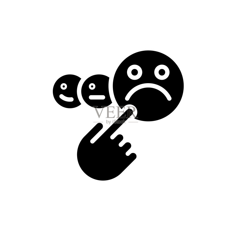 负面反馈黑色标志图标图标素材