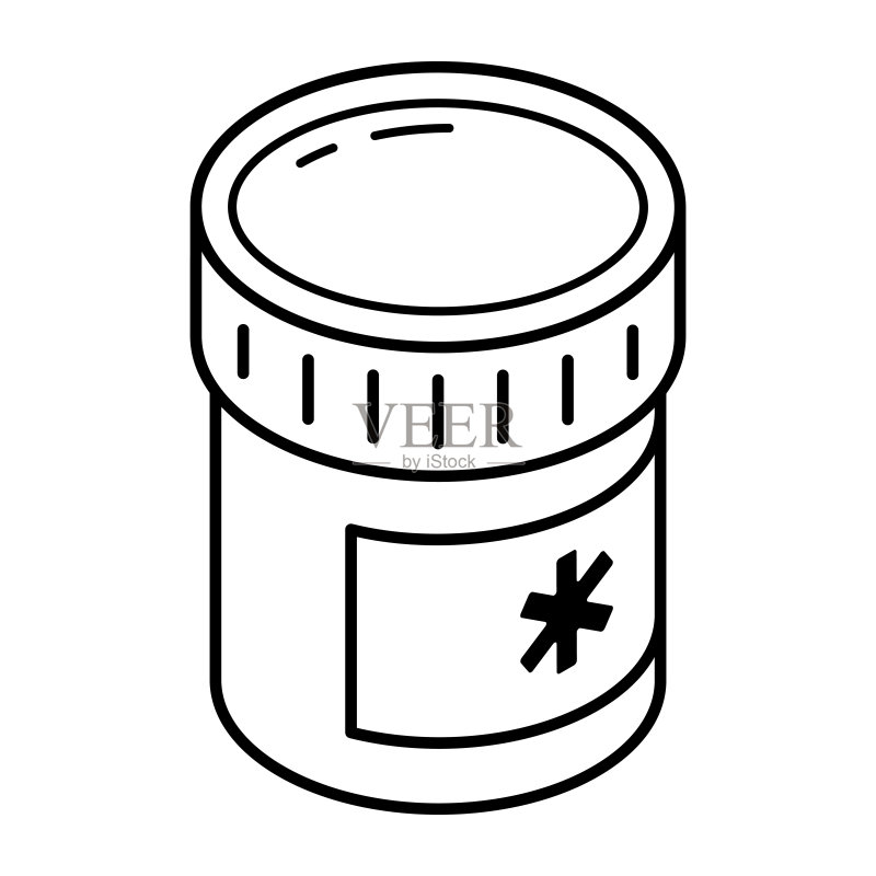 药品瓶2.5D图标图标素材