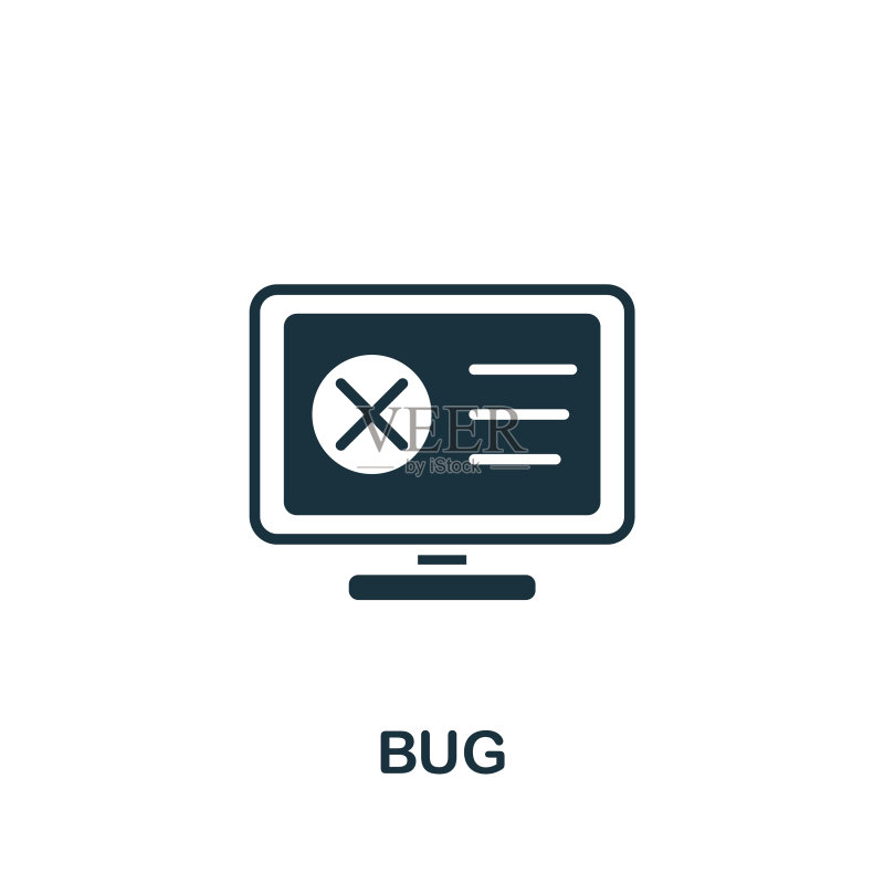 Bug图标单色简约网页设计图标图标素材