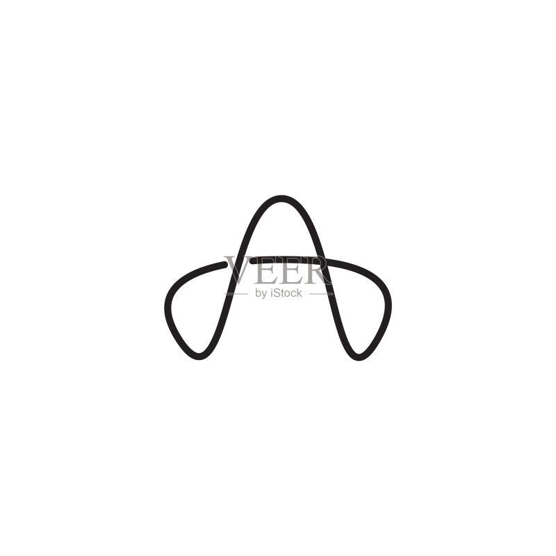 航空公司Logo单字母线条图标素材