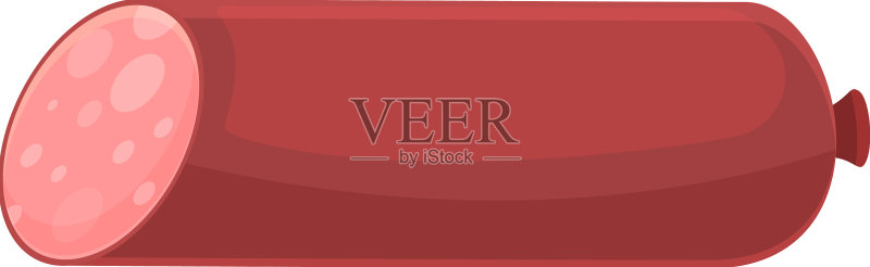 香肠店图标卡通新鲜肉类图标素材