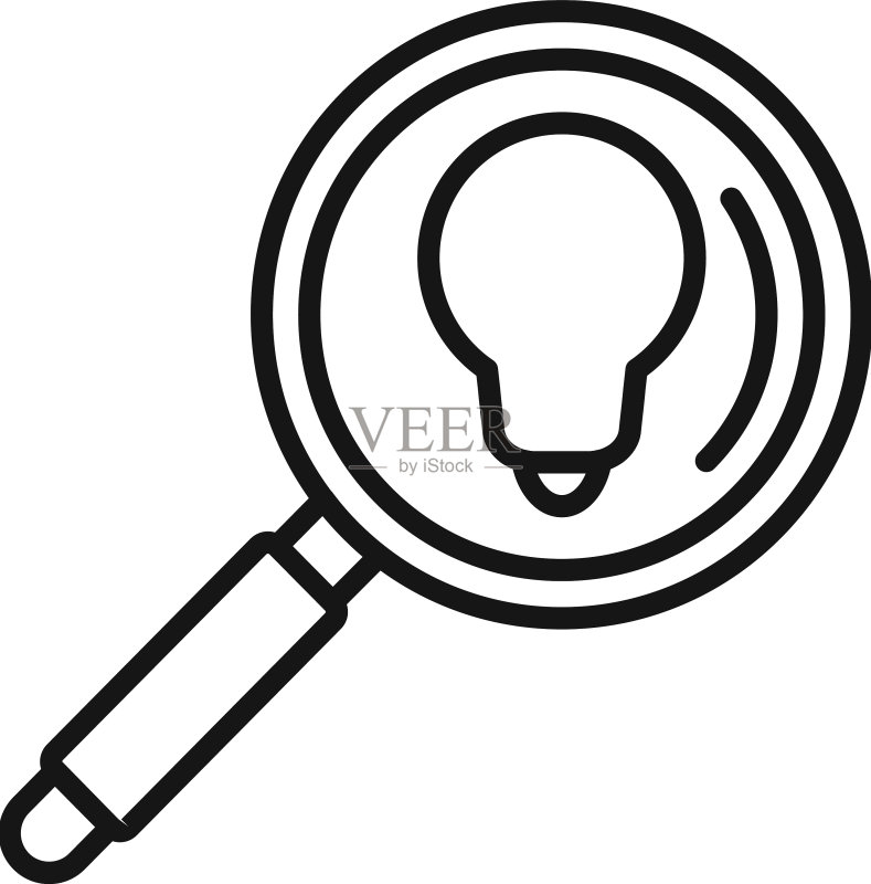 搜索创意图标轮廓商业解决方案图标素材