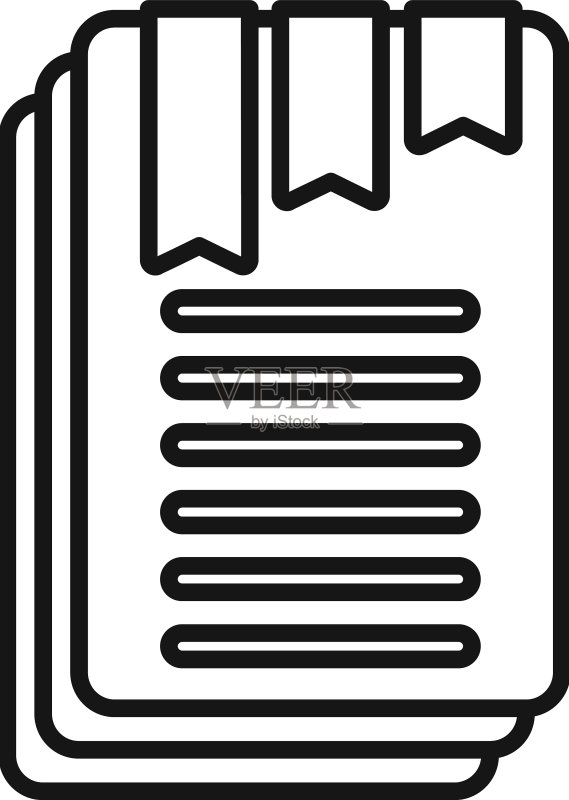 书签轮廓图标图标素材