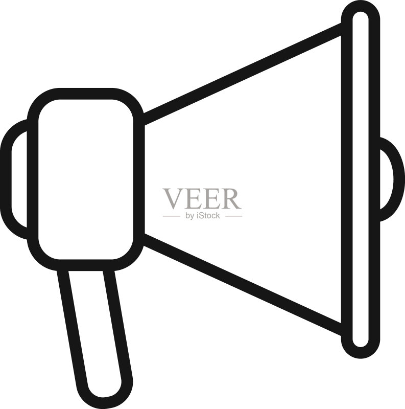 喇叭图标轮廓信息图标素材