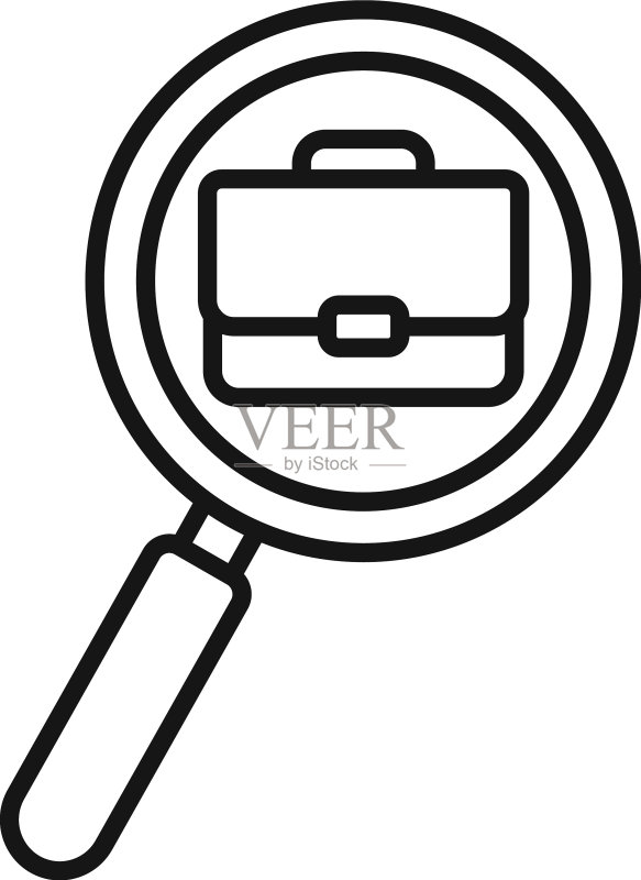 搜索工作图标轮廓,商务电脑图标素材