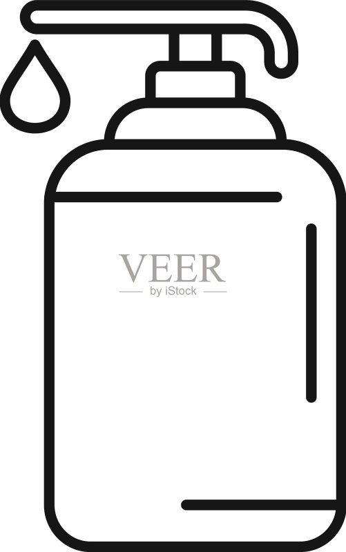 肥皂分配器图标轮廓,家庭医生图标素材