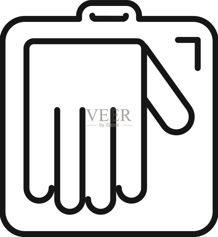 手套箱图标轮廓外科乳胶图标素材